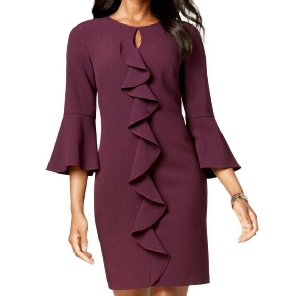 Jessica Howard Dresses & Skirts - NWT Jessica Howard Ruffle Bell Sleeve Sheath Dress